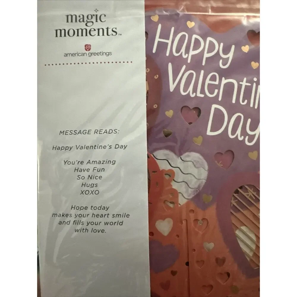American Greetings Magic Moments Valentines Day Pop Up Cards Lot of 5 Cards